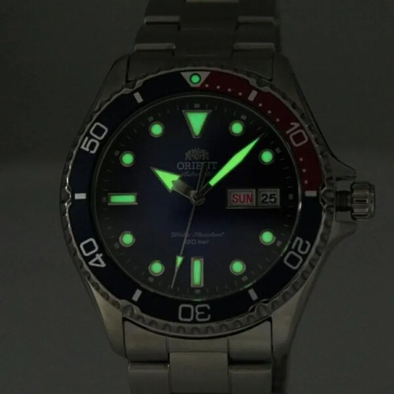 Orient Kamasu II Blue Dial Pepsi Diver Men's Watch- RA-AA0812L